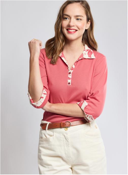 armor lux polo manches 3 4 coton