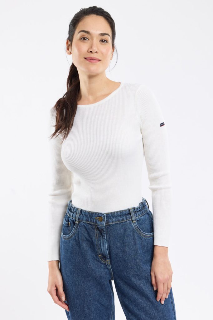 armor lux pull cotelé 100 laine