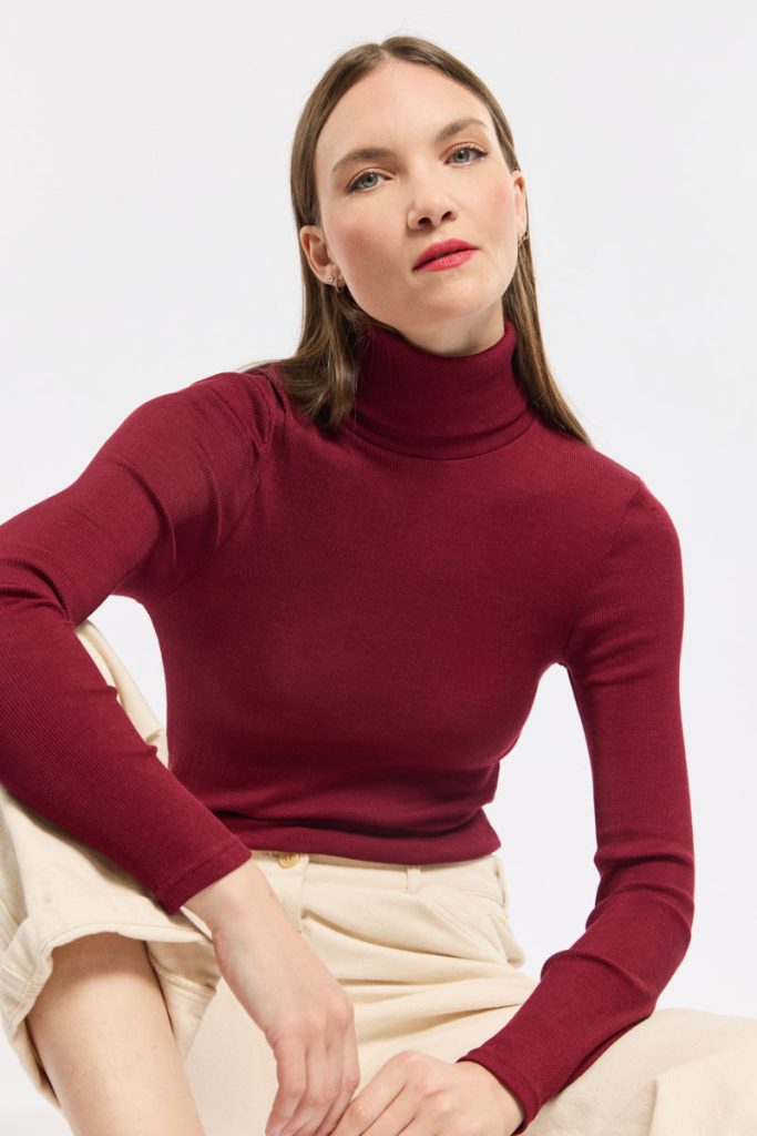 armor lux sous pull laine et soie
