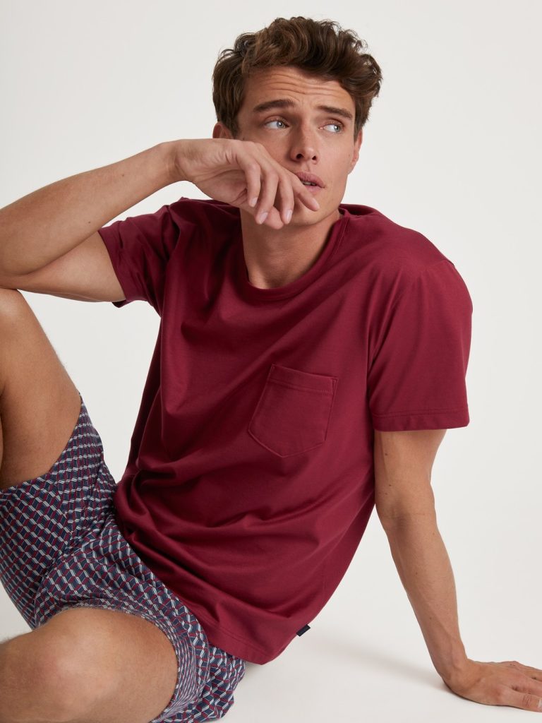 calida pyjashort col r coton