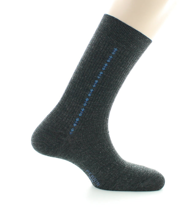 chaussettes anthracite perrin hommes