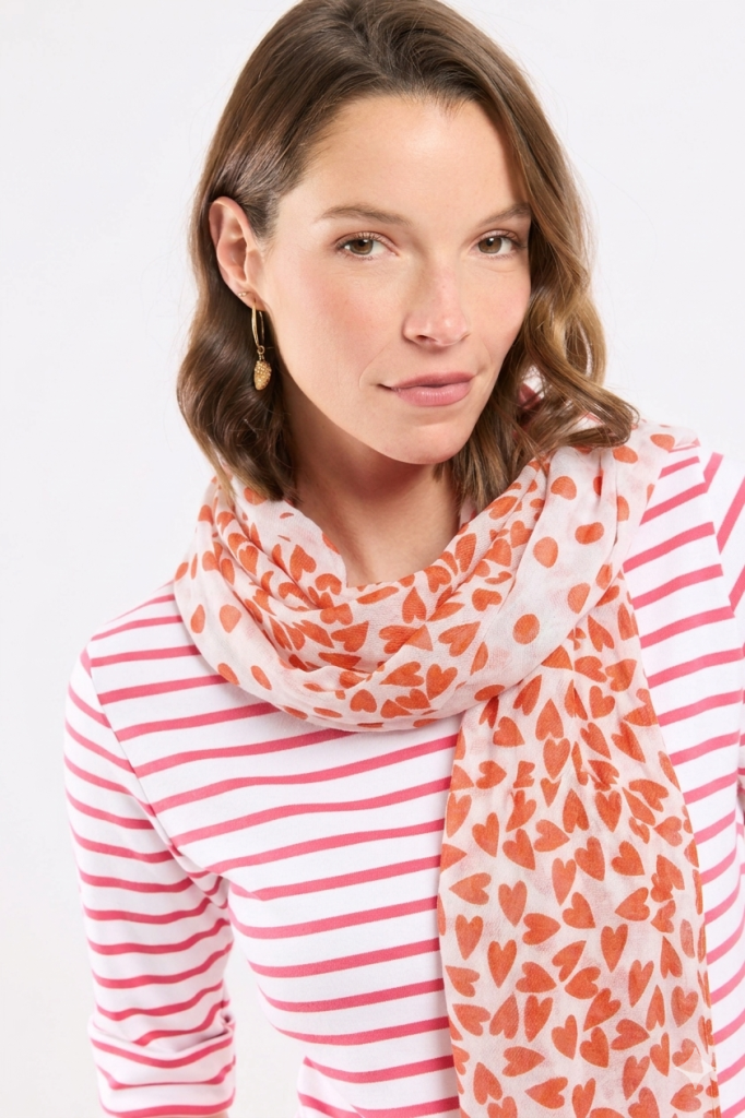 foulard viscose cœur jade et clarisse