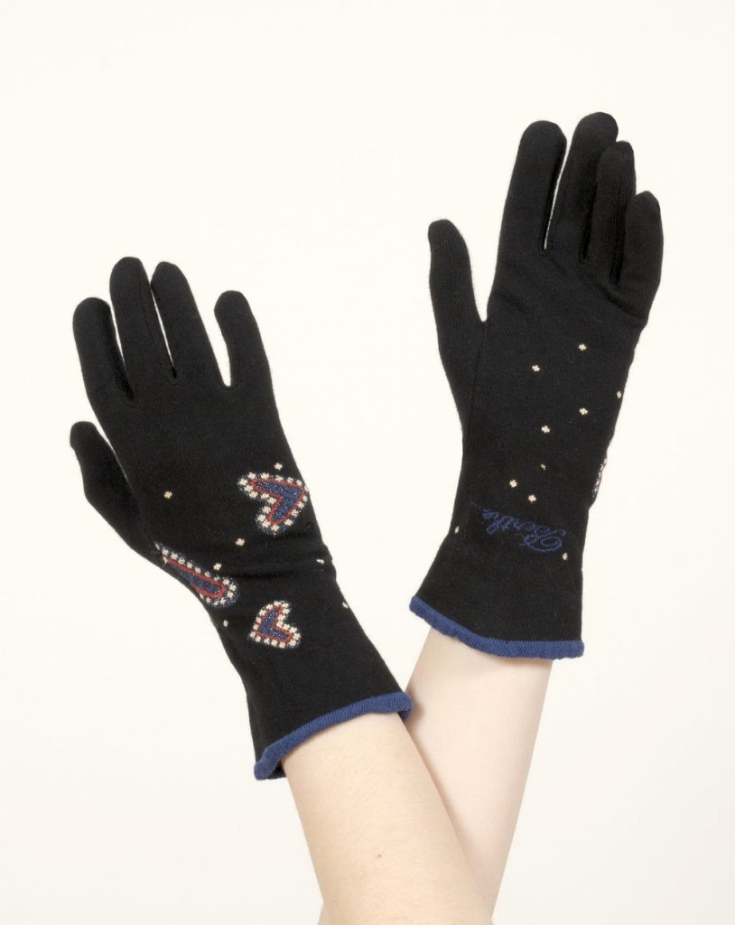 gants berthe aux grands pieds noir femmes