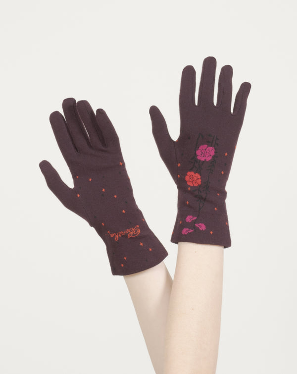 gants berthe aux grands pieds roses femmes