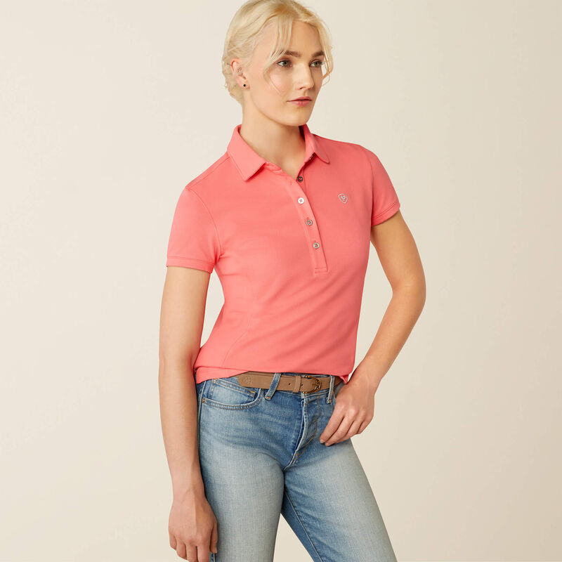 griffon polo manche courtes coton rose