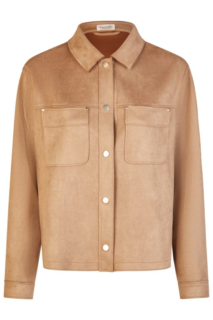 lebek veste suédine bas arrondi