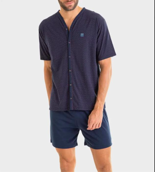 massana pyjashort tout boutonné mélangé