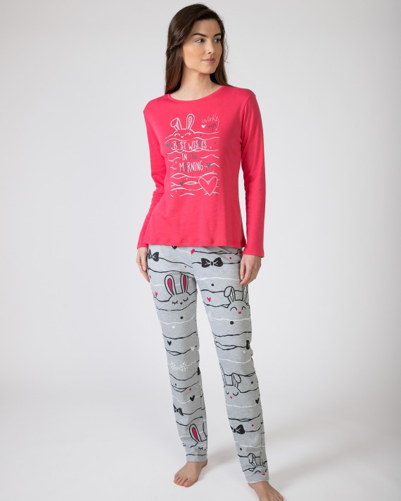 massana : pyjama coton:polyester tejido femme