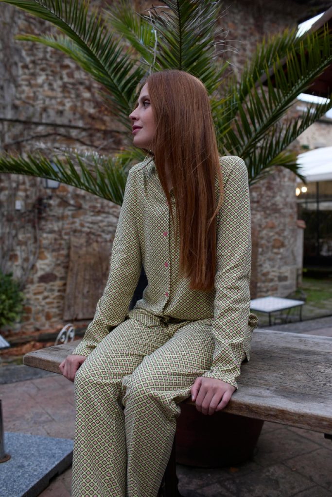 senoretta : pyjama coton tout boutonné femme