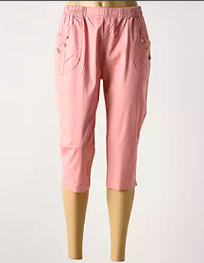 valtex plurielles pantacourt rose femme
