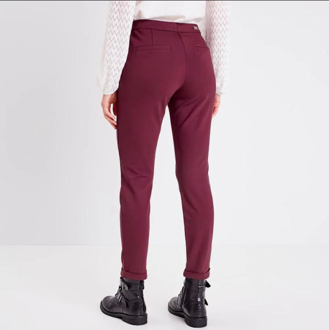 zerres pantalons de couleurs bordeaux
